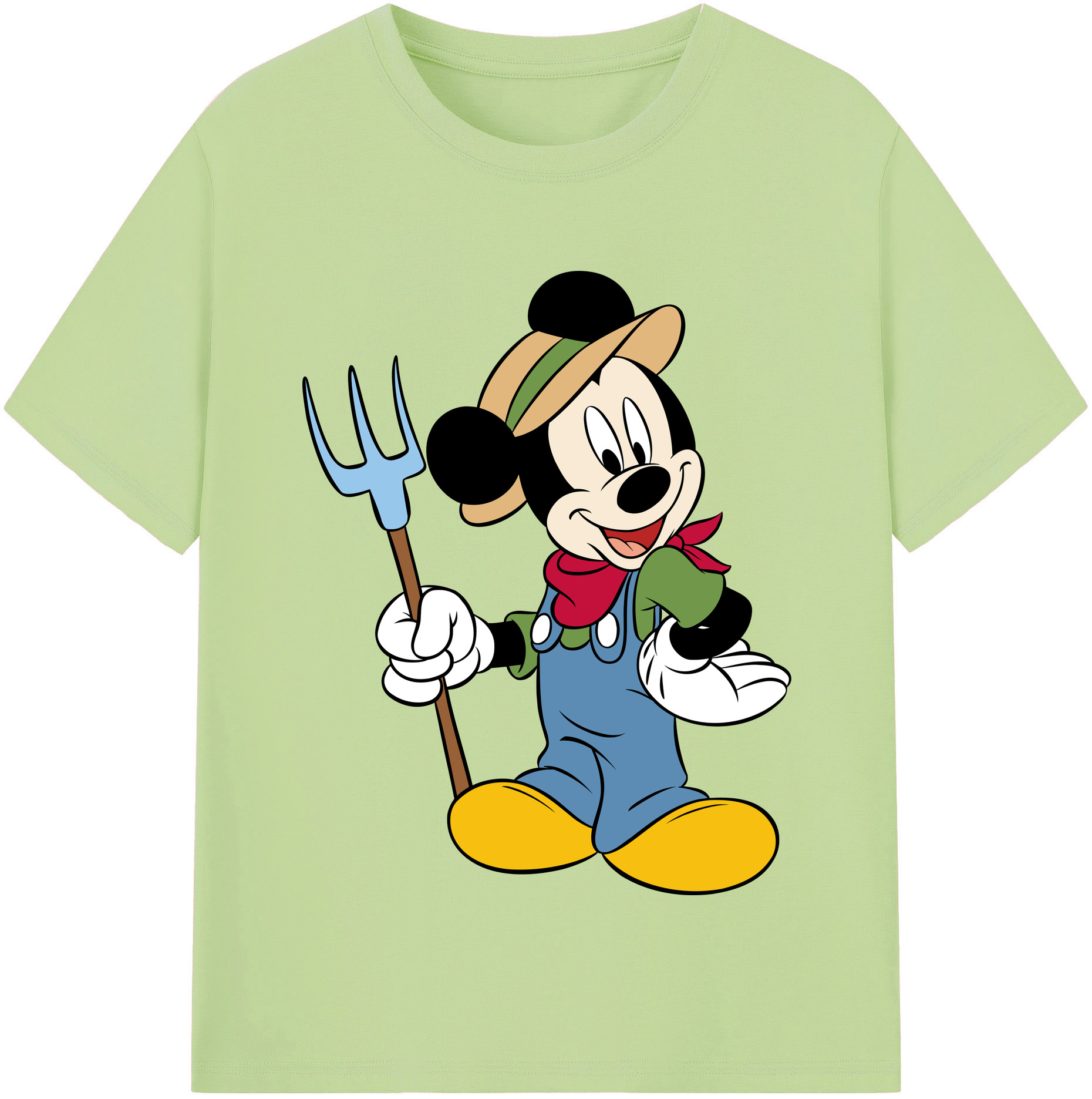 （画像用） ミッキーマウス Mickey Mouse 綿100％半袖Tシャツ（フロントプリント）